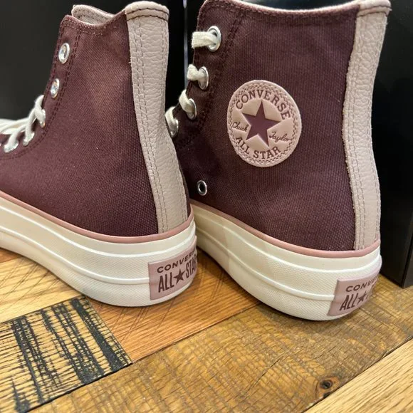 Converse Chuck Taylor All Star Lift Platform High Dark Wine Women's Sneakers - Picture 4 of 5